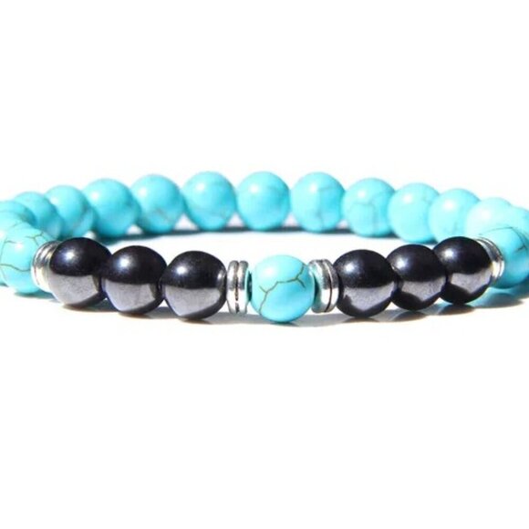 TIGER EYE TURQUOISE BRACELET - Picture 1 of 6